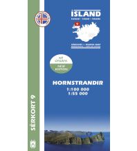 Hiking Maps Iceland Sérkort 9, Hornstrandir 1:100.000/1:55.000 Mal og menning