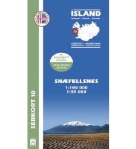 Hiking Maps Iceland Sérkort 10, Snæfellsnes 1:100.000 Mal og menning