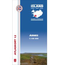 Wanderkarten Island MM Island Atlaskort 12, Árnes 1:100.000 Mal og menning