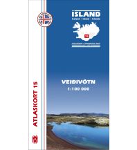 Wanderkarten Island MM Island Atlaskort 15, Veiðivötn 1:100.000 Mal og menning