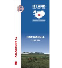 Wanderkarten Island MM Island Atlaskort 16, Hofsjökull 1:100.000 Mal og menning