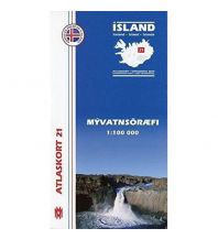 Hiking Maps Iceland MM Island Atlaskort 21 - Myvatnsöraefi 1:100.000 Mal og menning