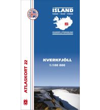 Wanderkarten Island MM Island Atlaskort 22, Kverkfjöll 1:100.000 Mal og menning