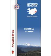 Hiking Maps Iceland MM Island Atlaskort 26, Snæfell 1:100.000 Mal og menning