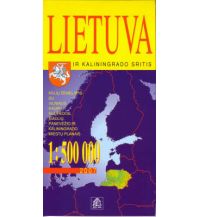 Road Maps Baltic states Jana Seta Map - Litauen Lietuva Lithuania  1:500.000 Jana Seta