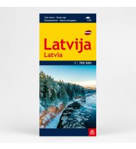Straßenkarten Baltikum Jana Seta Laminated Road Map - Latvija - Lettland 1:700.000 laminiert Jana Seta