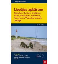 Road Maps Baltic states Liepajas apkartne 1:75.000 Jana Seta