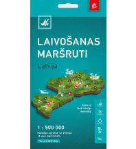 Canoeing Water Routes Tourism Map Latvija/Lettland 1:100.000 / 1:150.000 / 1:500.000 Jana Seta