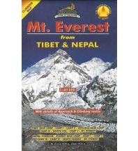 Wanderkarten Himalaya Mount Everest from Tibet and Nepal Himalayan MapHouse