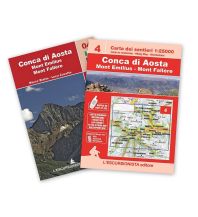 Hiking Maps Italy Carta dei sentieri 4, Conca di Aosta 1:25.000 L'Escursionista