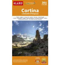 Mountainbike-Touren - Mountainbikekarten 4Land Wander- & MTB-Karte 301, Cortina e Dolomiti d'Ampezzo 1:25.000 4Land