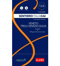 Weitwandern 4Land-Karte 12a Veneto, Friuli-Venezia Giulia 1:50.000 4Land