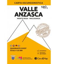 Wanderkarten Schweiz & FL Geo4Map-Wanderkarte 105, Valle Anzasca West 1:25.000 Geo4map