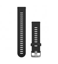 Sport und Fitness Garmin Schnellwechsel-Armband 20mm Silikon Schwarz mit Teilen aus Edelstahl Garmin