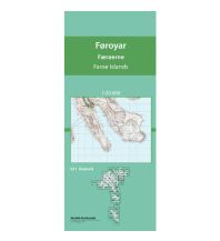 Wanderkarten Dänemark - Grönland Topografiskt kort Føroyar/Färöer 611, Klaksvík 1:20.000 Kort & Matrikelstyrelsen