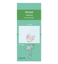 Wanderkarten Dänemark - Grönland Topografiskt kort Føroyar/Färöer 713, Fugloy 1:20.000 Kort & Matrikelstyrelsen