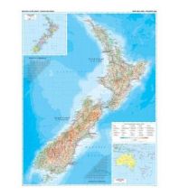 Poster and Wall Maps Gizi Map Wall Map - New Zealand Geographical 1:1.700.000 Gizi Map