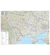 Europe Wandkarte-Metallbestäbt: Ukraine - Moldawien 1:1.000.000 Freytag-Berndt u. Artaria KG Planokarten