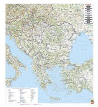 f&b Straßenkarten Wandkarte: Balkan Südosteuropa 1:2.000.000 Freytag-Berndt u. Artaria KG Planokarten