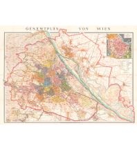 Reproductions of historical Maps Wien Gesamtplan - Reprint 1915 Freytag-Berndt und ARTARIA