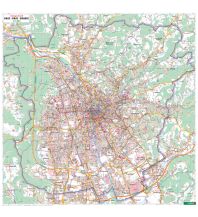f&b Road Maps Wandkarte-Metallbestäbt: Graz Gesamtplan 1:15.000 Freytag-Berndt u. Artaria KG Planokarten