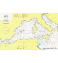 Seekarten Spanien Kroatische Seekarte 108 / INT301 - Sredozemno more, zapdni dio / Westliches Mittelmeer 1:2.500.000 Hrvatski Hidrografski Institut