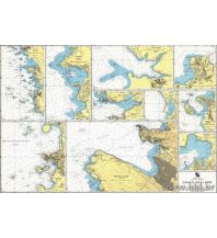 Nautical Charts Croatia and Adriatic Sea Kroatische Seekarte 11 - Zapadna Obla Istre - Istrien 1:3.500 - 1:25.000 Hrvatski Hidrografski Institut
