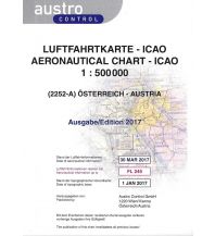 Flugkarten Luftfahrtkarte (2252-A) 2024 - ICAO Österreich 1:500.000 Gefaltet Austro Controll Verlagsprodukte