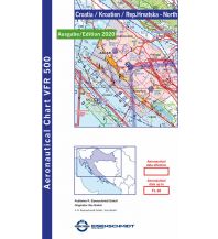 Aviation Charts DFS Visual 500 Croatia North - Kroatien Nord 1:500.000 - Edition 2021 DFS Deutsche Flugsicherung