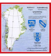 Wanderkarten Dänemark - Grönland Saga Map 2, Ivittuut, Ivigtut, Narsarsuaq, Quaqortoq , Julianehab 1:250.000 Saga Maps