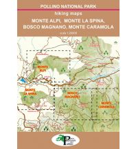 Hiking Maps Apennines PN del Pollino carte escursionistiche Monte Alpi, Monte La Spina, Bosco Magnano, Monte Caramola 1:20.000 Edizioni Il Lupo
