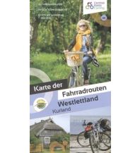 Cycling Maps Karte der Fahrradrouten Westlettland/Kurland 1:500.000 IS.Radweg