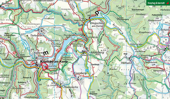 Karte Krumau am Kamp (Wildbaden)