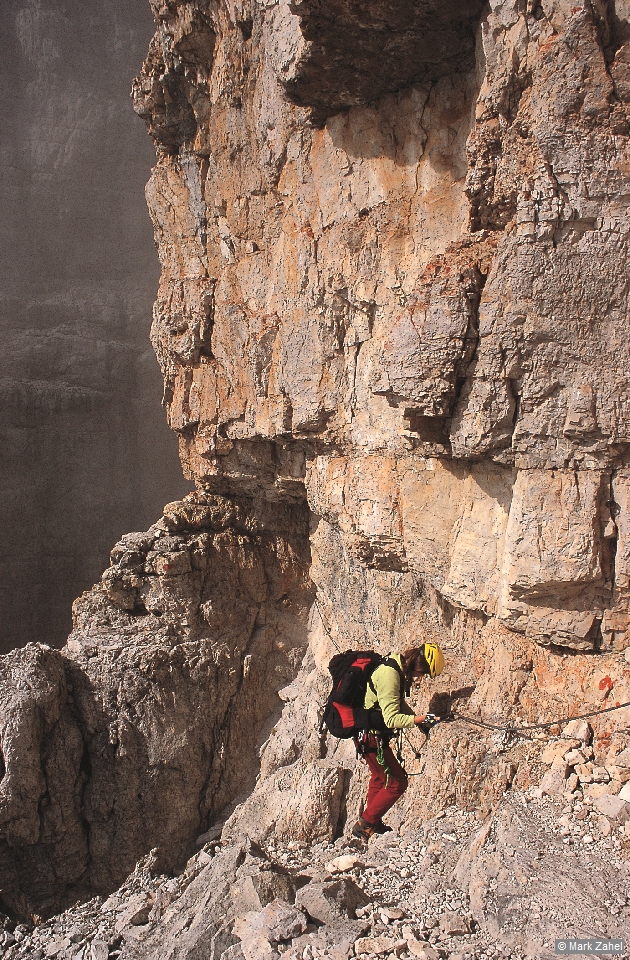 Der Sentiero Bocchette Alte führt durch eine grandios verwinkelte Felsenwelt