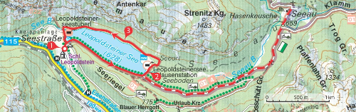 Karte Leopoldsteinersee Wanderung